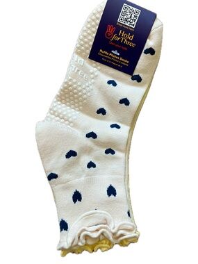 HF3 Grip Sock 3-Pack - Lemon, Cotton Candy, & Cream Navy Hearts